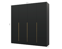 Изображение товара Распашной шкаф Пакс Альхейм 14 black (gold) ИКЕА (IKEA) на сайте adeta.ru